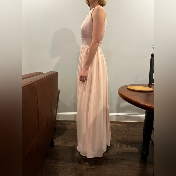 High Neck Levkoff Long Bridesmaid or Wedding Guest Dress. Style # 1161 - Picture 4 of 7